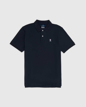 Polos Psycho Bunny Classic Polo Bleu Marine Homme | NKB-61528076